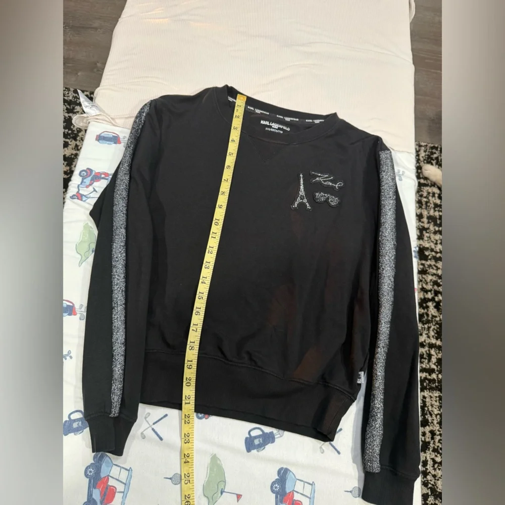 Karl Lagerfeld Black Sweater with Silver Details - Picture 3 of 6